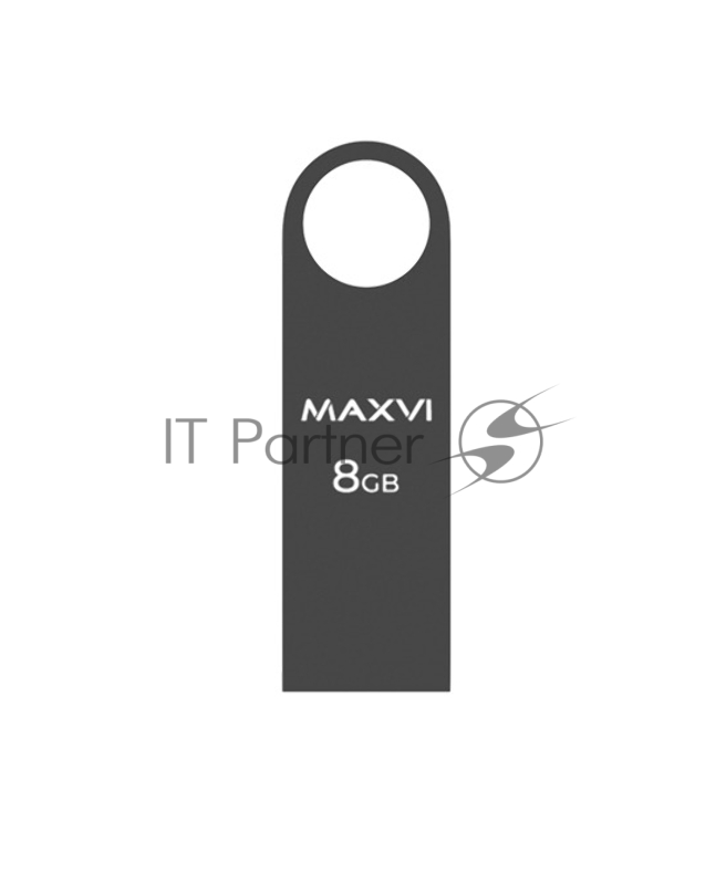 Флеш диск Maxvi MK 8GB USB 2.0 dark-grey, монолит, металл