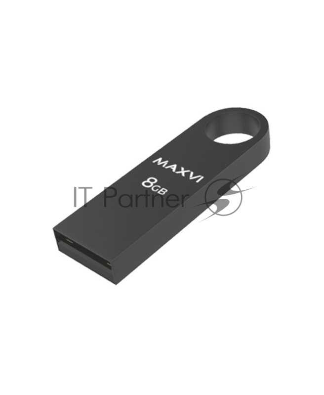 Флеш диск Maxvi MK 8GB USB 2.0 dark-grey, монолит, металл