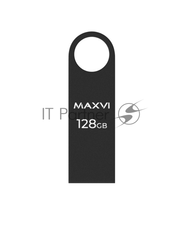 Флеш диск Maxvi MK 128GB USB 2.0 dark grey, монолит, металл