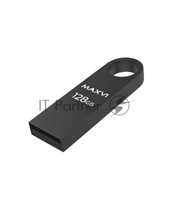 Флеш диск Maxvi MK 128GB USB 2.0 dark grey, монолит, металл