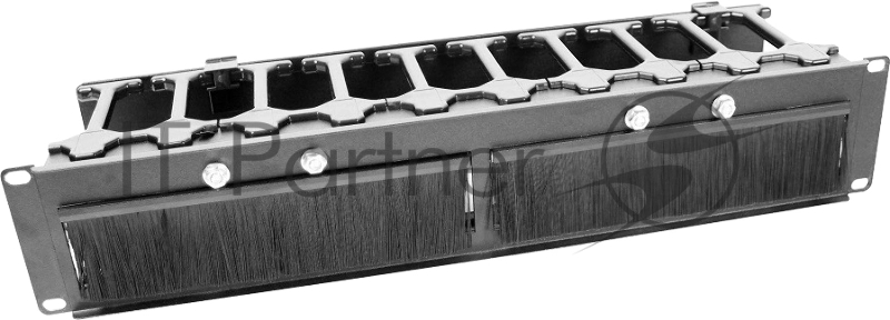 Организатор комм. шнуров ЦМО, 19, 3HU, 132,5х482,6х124 мм (ВхШхГ), горизонтальный, с крышкой, для кабеля, цвет: чёрный