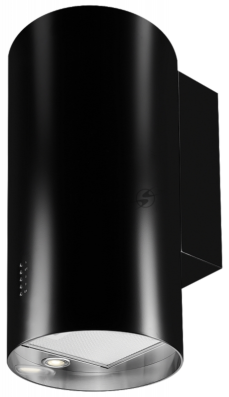 Настенная вытяжка Kuppersberg WL-TUBA B, отвод/рециркуляция, 1000 м3/час, электронное кнопочное управление, таймер на отключение, 4 ступенчатая регулировка скорости, светодиодное освещение 2х2 Вт, анодированный алюминиевый жироулавливающий фильтр, уг