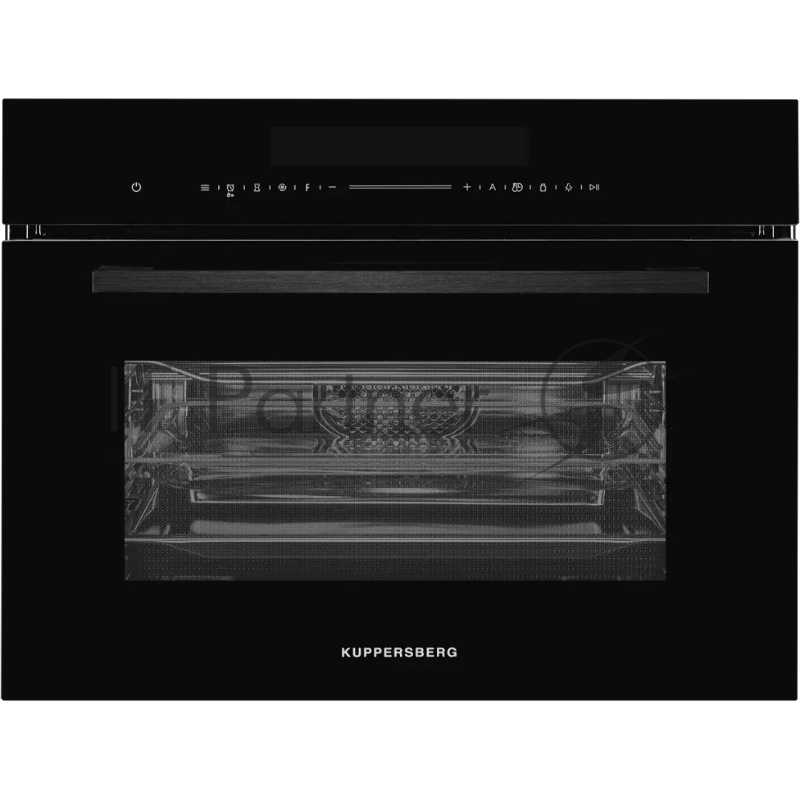 Встраиваемый духовой шкаф компактный, с СВЧ, ШхВхГ: 59.5х45.4х56.8 см, 50 л, гидролизная очистка, черный цвет