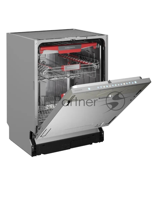 Встраиваемая посудомоечная машина KUPPERSBERG, High-Tech, 60 см, 15 комплектов, 3 корзины, 7 программ, конденсационная сушка, автоматическое открывание двери, LED подсветка, сенсорное управление, инверторный мотор, энергоэффективность А+++