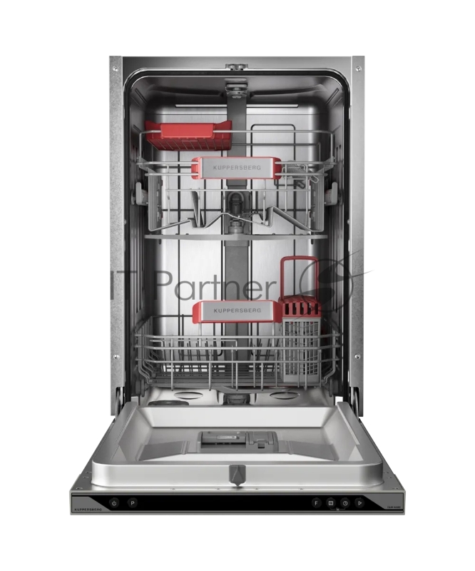 Встраиваемая посудомоечная машина KUPPERSBERG, High-Tech, 45 см, 10 комплектов, 3 корзины, 7 программ, конденсационная сушка, автоматическое открывание двери, LED подсветка, кнопочное управление, энергоэффективность А+++