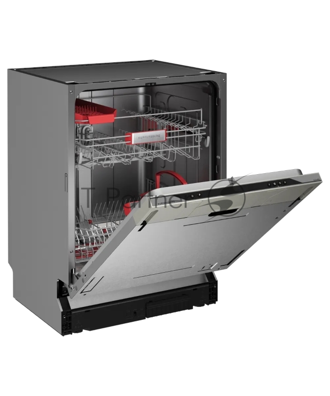 Встраиваемая посудомоечная машина KUPPERSBERG, High-Tech, 60 см, 14 комплектов, 3 корзины, 7 программ, конденсационная сушка, автоматическое открывание двери, LED подсветка, кнопочное управление, энергоэффективность А+++