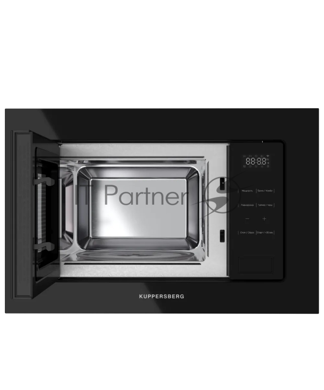 Встраиваемая микроволновая печь Kuppersberg, High-Tech, 20 л, гриль, 5 уровней мощности, 8 автоматических программ, многофункциональный таймер, размораживание, сенсорное управление, блокировка от детей, поворотный стол, цвет черный