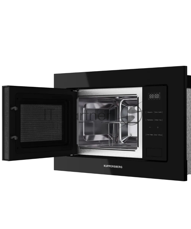 Встраиваемая микроволновая печь Kuppersberg, High-Tech, 20 л, гриль, 5 уровней мощности, 8 автоматических программ, многофункциональный таймер, размораживание, сенсорное управление, блокировка от детей, поворотный стол, цвет черный