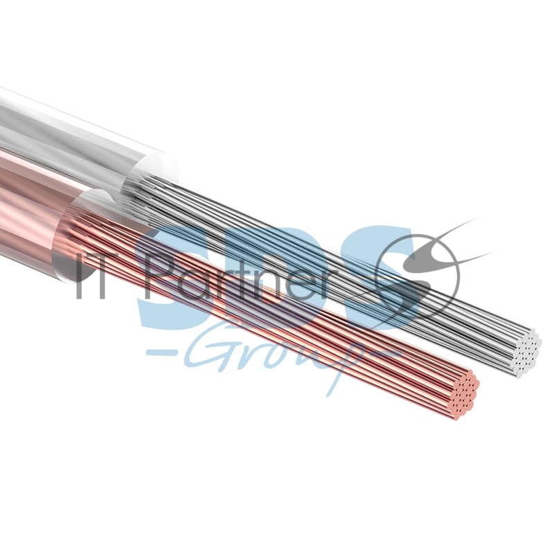 Кабель акустический Rexant 2х1,50 мм², прозрачный SILICON, мини-бухта 5 м