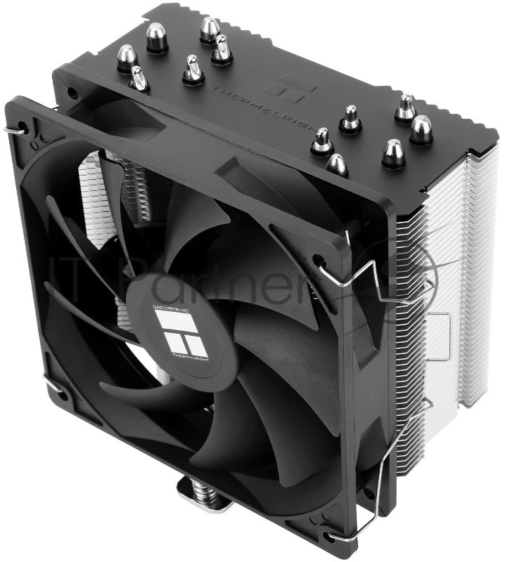 Кулер для процессора Thermalright Burst Assassin 120 SE черный/серебристый (4-pin PWM, 148mm, Al/Cu, 6x6mm, 1x120mm, 66.17CFM, 25.6dBA, 1550RPM, S: 1851/1700/1200/115X, AM5/AM4)