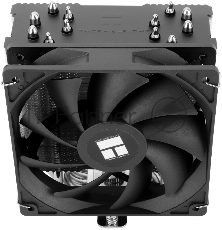 Кулер для процессора Thermalright Burst Assassin 120 SE черный/серебристый (4-pin PWM, 148mm, Al/Cu, 6x6mm, 1x120mm, 66.17CFM, 25.6dBA, 1550RPM, S: 1851/1700/1200/115X, AM5/AM4)