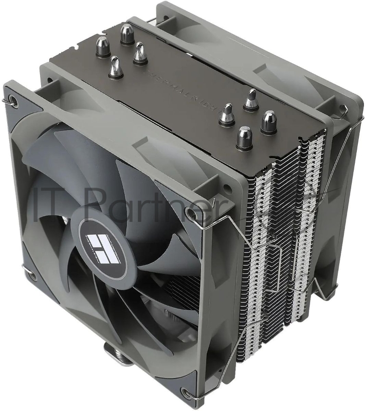 Кулер для процессора Thermalright Assassin Spirit 120 V2 серебристый/черный/серый (4-pin PWM, 154mm, Al/Cu, 4x6mm, 1x120mm, 66.17CFM, 25.6dBA, 1500RPM, S: 1851/1700/1200/115X, AM5/AM4)