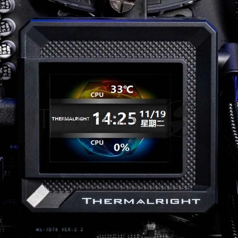 Водяное охлаждение для процессора Thermalright Frozen Warframe SE 240 ARGB Black (240mm, LED temp., Black, ARGB/ Fans: 2x120mm, 70.84CFM, 29.8dBA, 2000RPM/ Pump height 59mm, Rad thickness 27mm/ S: 1851, 1700, 1200, 115X, AM5, AM4)