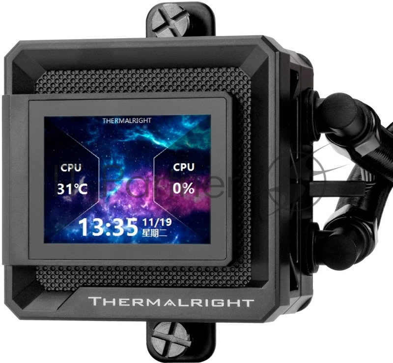 Водяное охлаждение для процессора Thermalright Frozen Warframe SE 360 ARGB Black (360mm, LED temp., Black, ARGB/ Fans: 3x120mm, 70.84CFM, 29.8dBA, 2000RPM/ Pump height 59mm, Rad thickness 27mm/ S: 1851, 1700, 1200, 115X, AM5, AM4)