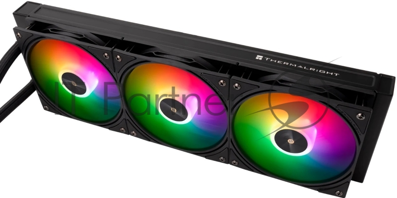 Водяное охлаждение для процессора Thermalright Frozen Warframe SE 360 ARGB Black (360mm, LED temp., Black, ARGB/ Fans: 3x120mm, 70.84CFM, 29.8dBA, 2000RPM/ Pump height 59mm, Rad thickness 27mm/ S: 1851, 1700, 1200, 115X, AM5, AM4)