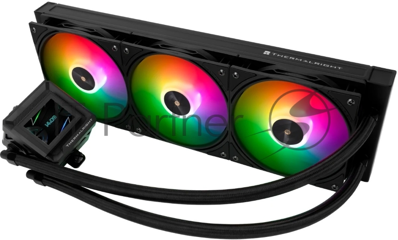 Водяное охлаждение для процессора Thermalright Frozen Warframe SE 360 ARGB Black (360mm, LED temp., Black, ARGB/ Fans: 3x120mm, 70.84CFM, 29.8dBA, 2000RPM/ Pump height 59mm, Rad thickness 27mm/ S: 1851, 1700, 1200, 115X, AM5, AM4)