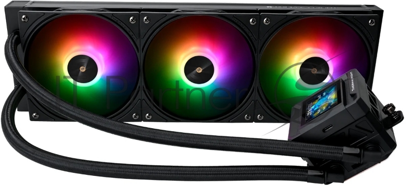Водяное охлаждение для процессора Thermalright Frozen Warframe SE 360 ARGB Black (360mm, LED temp., Black, ARGB/ Fans: 3x120mm, 70.84CFM, 29.8dBA, 2000RPM/ Pump height 59mm, Rad thickness 27mm/ S: 1851, 1700, 1200, 115X, AM5, AM4)