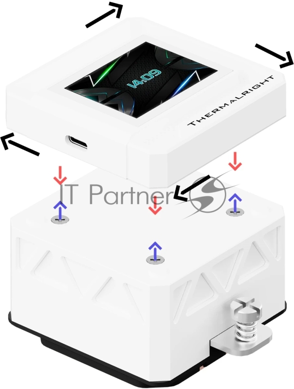 Водяное охлаждение для процессора Thermalright Frozen Warframe SE 360 ARGB White (360mm, LED temp., Black, ARGB/ Fans: 3x120mm, 70.84CFM, 29.8dBA, 2000RPM/ Pump height 59mm, Rad thickness 27mm/ S: 1851, 1700, 1200, 115X, AM5, AM4)
