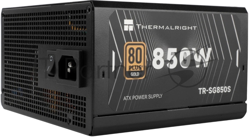 Блок питания Thermalright, 850W 80+ Gold (ATX, 3.1, PCIe 5.1, Non-modular, 1x24(20+4)pin, 1xCPU 8(4+4)pin, 2xPCIe*2 8(6+2)pin, 5xSATA3, 1x12+4pin (12VHPWR PCIe 5.1 12+4pin 600mm), 3xMOLEX4pin, Active, 120x120mm, 150x140x86mm, APFC, black)
