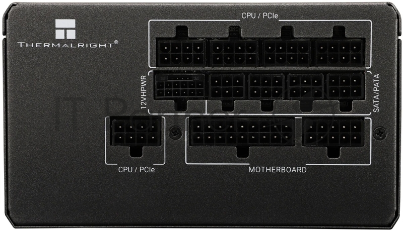 Блок питания Thermalright, 1000W 80+ Platinum (ATX, 3.0, PCIe 5.0, Full modular, 1x24(20+4)pin, 1xCPU 8(4+4)pin, 2xPCIe*2 8(6+2)pin, 1x12VHPWR PCIe 5.0 12+4pin 600mm, 6xSATA3, 4xMOLEX4pin, Active, 120x120mm, 150x140x86mm, APFC, OPP, OVP, OTP, OCP, SC
