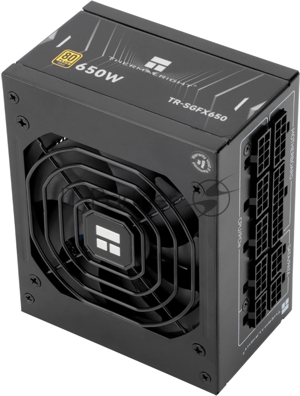 Блок питания Thermalright, 650W 80+ Gold (SFX, 3.1, Full modular, 1x24(20+4)pin, 1xCPU 8(4+4)pin, 2xPCIe*2 8(6+2)pin, 3xSATA3, 3xMOLEX4pin, Active, 92x92mm, 100x125x64mm, APFC, OPP, OVP, OTP, OCP, SCP, UVP, white)