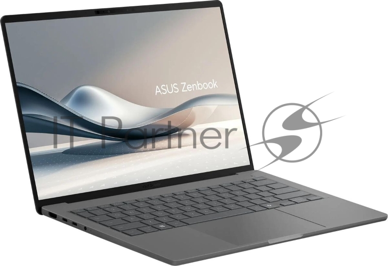 Ноутбук Asus Zenbook 14 UX3407QA-QD267W Snapdragon X X1-26-100 16Gb SSD512Gb Qualcomm Adreno 14 OLED WUXGA (1920x1200) Windows 11 Home grey WiFi BT Cam Bag (90NB1502-M00DN0)
