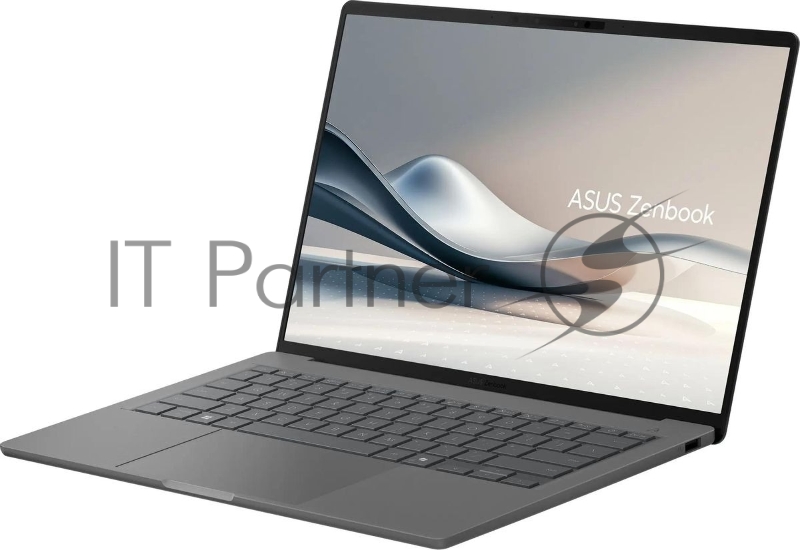 Ноутбук Asus Zenbook 14 UX3407QA-QD267W Snapdragon X X1-26-100 16Gb SSD512Gb Qualcomm Adreno 14 OLED WUXGA (1920x1200) Windows 11 Home grey WiFi BT Cam Bag (90NB1502-M00DN0)