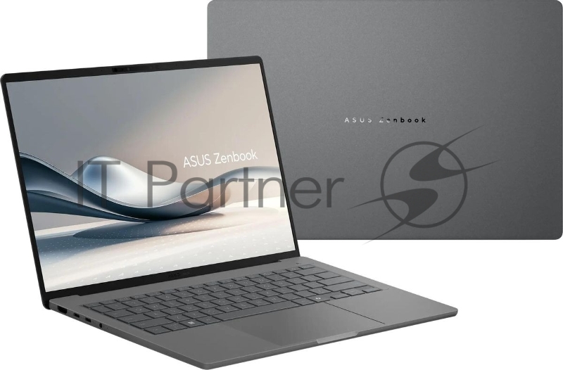 Ноутбук Asus Zenbook 14 UX3407QA-QD267W Snapdragon X X1-26-100 16Gb SSD512Gb Qualcomm Adreno 14 OLED WUXGA (1920x1200) Windows 11 Home grey WiFi BT Cam Bag (90NB1502-M00DN0)