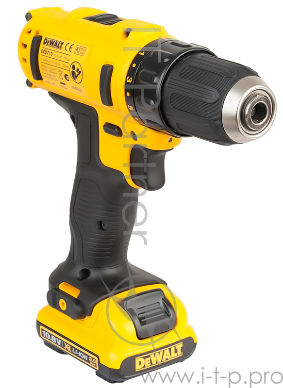 Дрель-шуруповерт DeWalt DCD710C2-KS 180Вт аккум. патрон:быстрозажимной (кейс в комплекте)
