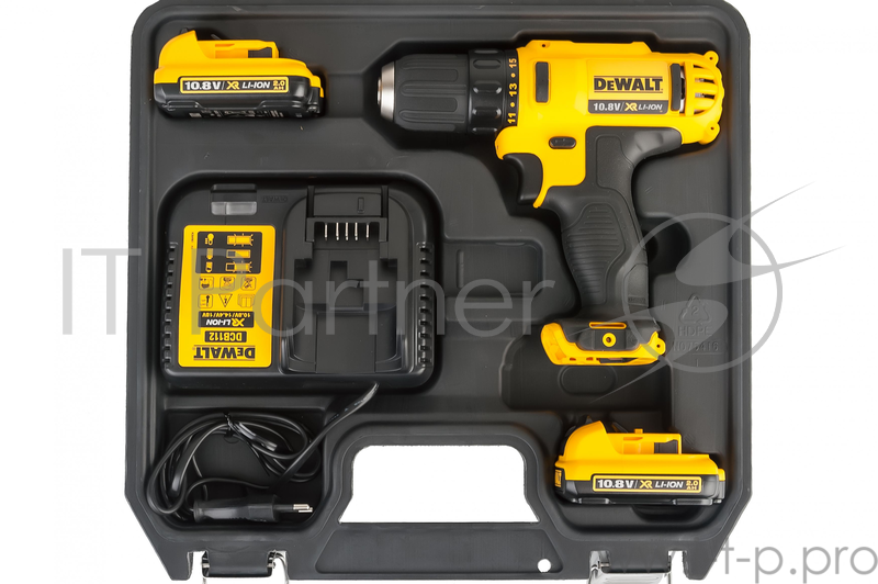 Дрель-шуруповерт DeWalt DCD710C2-KS 180Вт аккум. патрон:быстрозажимной (кейс в комплекте)