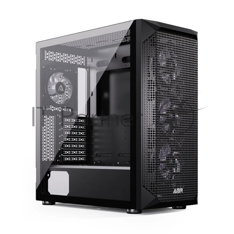 Компьютерный корпус ABR Quantum Black (1*USB Type-C, 2*USB 2.0, HD Audio, 4xRGB Fan, ATX, E-ATX)
