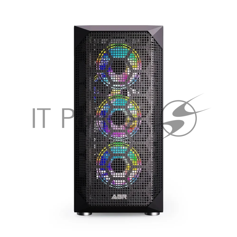 Компьютерный корпус ABR Quantum Black (1*USB Type-C, 2*USB 2.0, HD Audio, 4xRGB Fan, ATX, E-ATX)