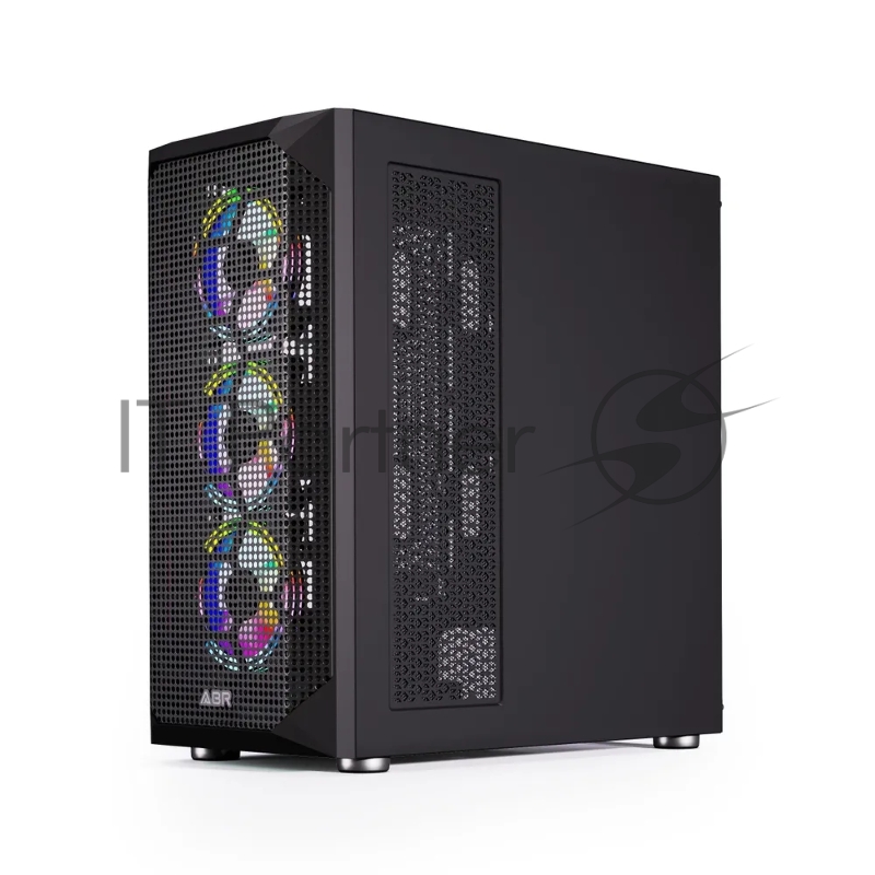 Компьютерный корпус ABR Quantum Black (1*USB Type-C, 2*USB 2.0, HD Audio, 4xRGB Fan, ATX, E-ATX)