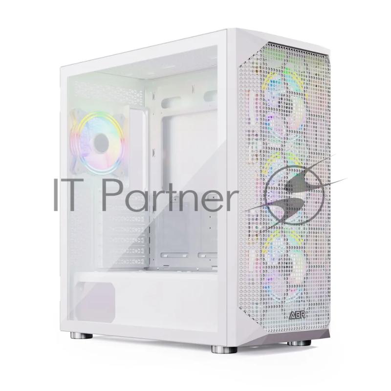 Компьютерный корпус ABR Quantum White (1*USB Type-C, 2*USB 2.0, HD Audio, 4xRGB Fan, ATX, E-ATX)