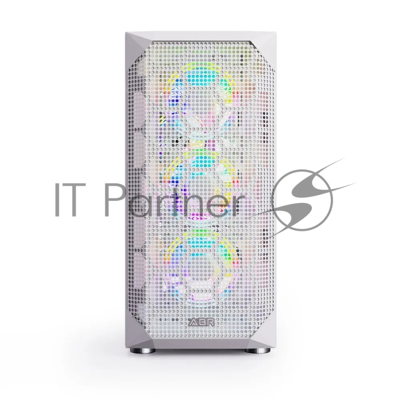 Компьютерный корпус ABR Quantum White (1*USB Type-C, 2*USB 2.0, HD Audio, 4xRGB Fan, ATX, E-ATX)