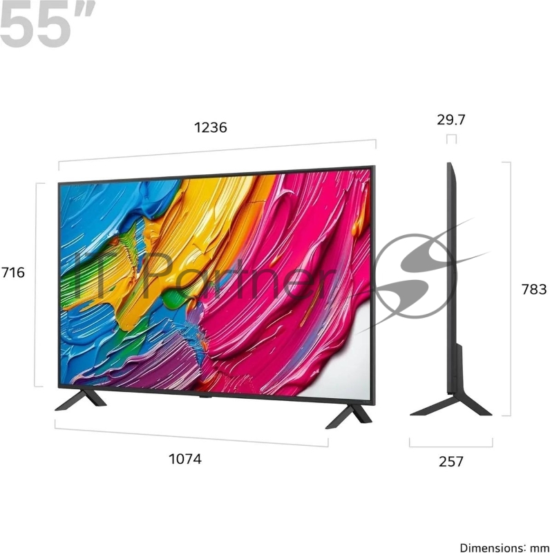 Телевизор LED LG 55 55QNED80A6A.ARUG черный титан 4K Ultra HD 60Hz DVB-T DVB-T2 DVB-C DVB-S DVB-S2 USB WiFi Smart TV (RUS)