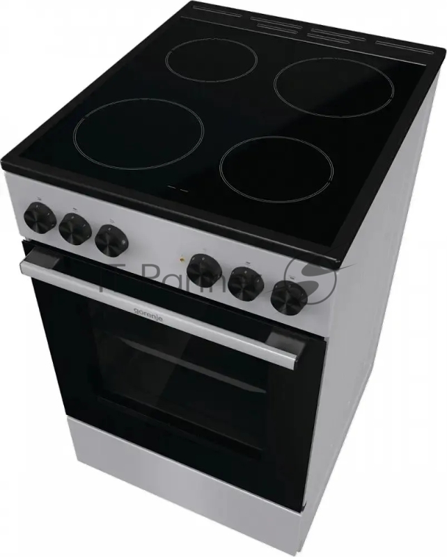 Плита электрическая Gorenje GEC5A12SG серый/черный стеклокерамика (без крышки)