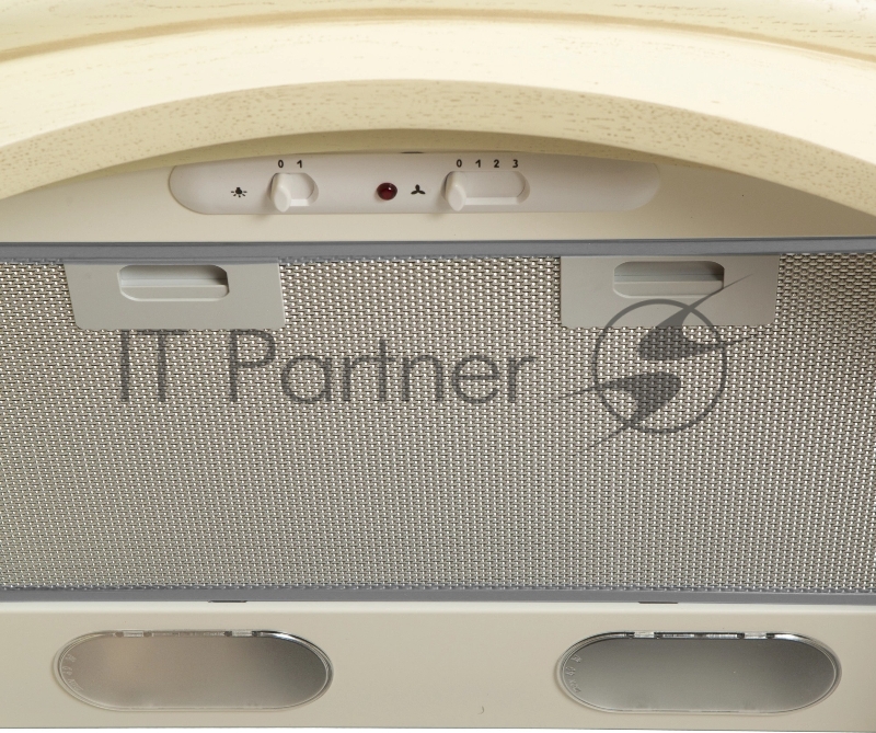 Вытяжка каминная Elikor Ротонда 60П-650-П3Л бежевый/дуб управление: ползунковое (1 мотор)