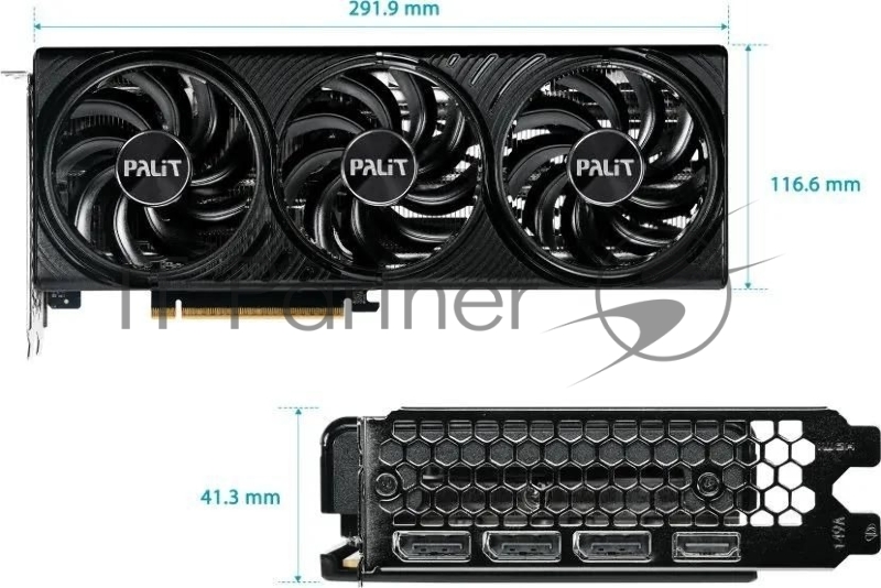 Видеокарта Palit PCI-E 5.0 RTX5060Ti INFINITY 3 OC NVIDIA GeForce RTX 5060TI 16Gb 128bit GDDR7 2407/28000 HDMIx1 DPx3 HDCP Ret