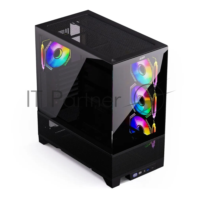 Компьютерный корпус ABR MINI PRO (1*USB 3.0, 1*USB Type-C, HD Audio, 4xRGB Fan, ATX, Micro-ATX, ITX)