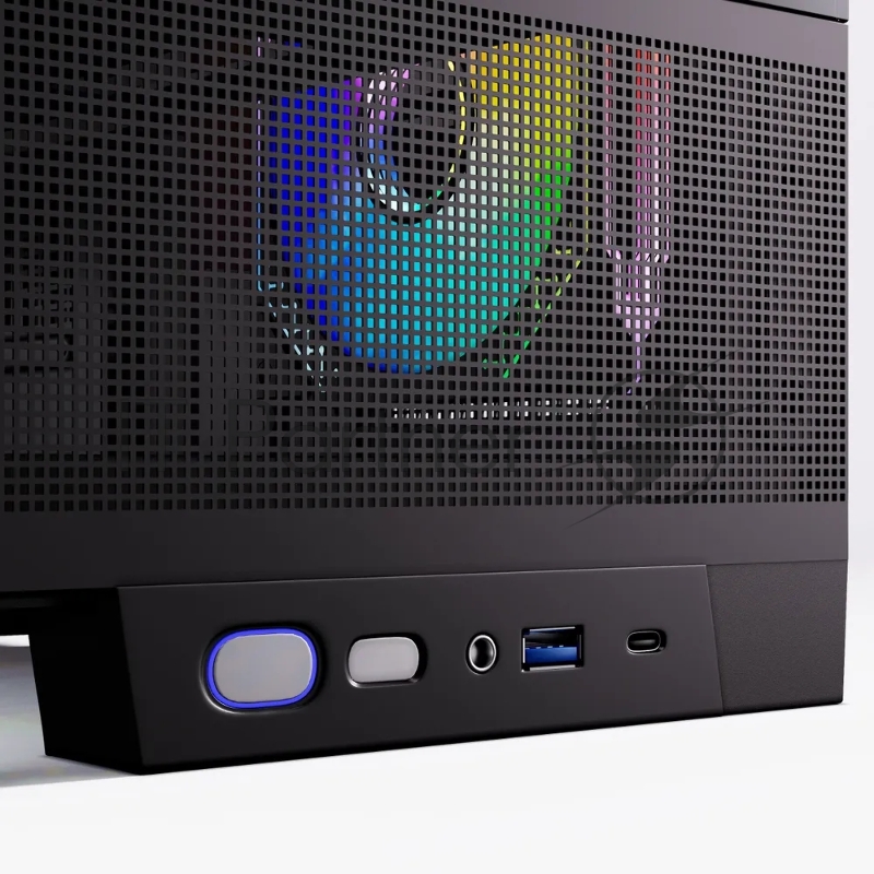 Компьютерный корпус ABR MINI PRO (1*USB 3.0, 1*USB Type-C, HD Audio, 4xRGB Fan, ATX, Micro-ATX, ITX)