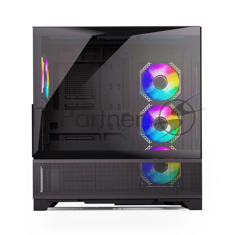 Компьютерный корпус ABR MINI PRO (1*USB 3.0, 1*USB Type-C, HD Audio, 4xRGB Fan, ATX, Micro-ATX, ITX)