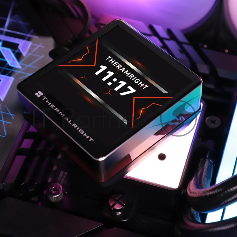 Система водяного охлаждения Thermalright Grand Vision 360 ARGB Soc-AM5/AM4/1151/1200/2066/201 черный 4-pin 29.6dB Al LCD Ret (G-VISION-360-BL-ARGB)