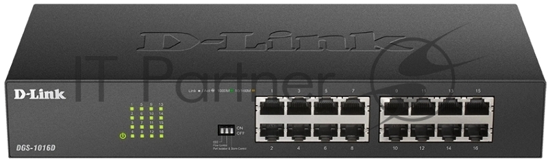 Коммутатор D-Link DGS-1016D DGS-1016D/J1A 16x1Гбит/с неуправляемый