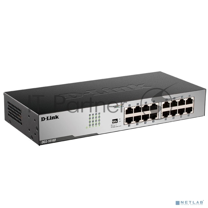 Коммутатор D-Link DGS-1016D DGS-1016D/J1A 16x1Гбит/с неуправляемый