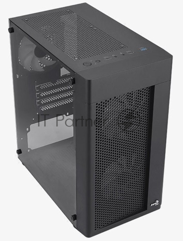 Корпус MiniTower Aerocool / Formula HEXFORM-G-BK-v2 (mATX, стекло, сетка, USB3.0x1, USB2.0x2, 3x120mm FRGB fans) (4711099471799)