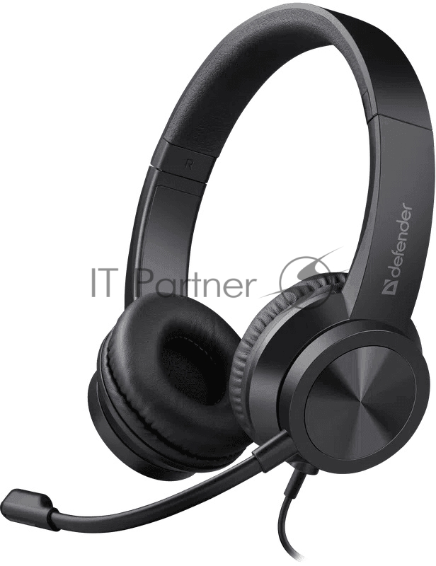 Гарнитура проводная DEFENDER Tune 150 (черная, провод 1.8 м) (63151)