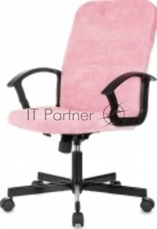 Кресло Бюрократ Triest Fabric розовый Velvet 36 крестов. металл черный