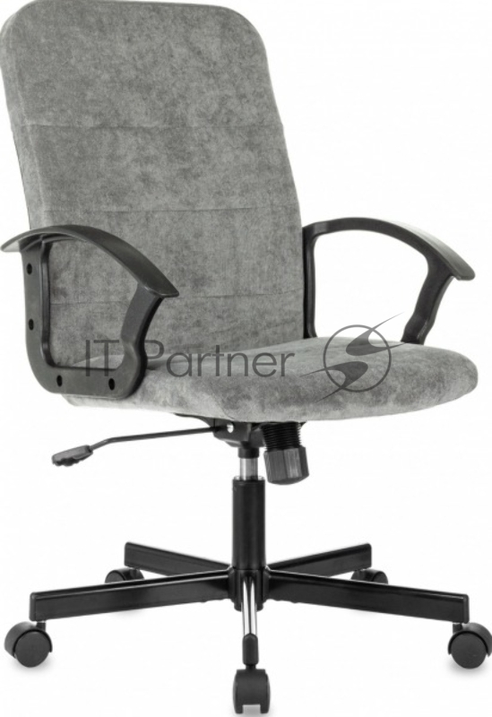 Кресло Бюрократ Triest Fabric серый Light-19 крестов. металл черный