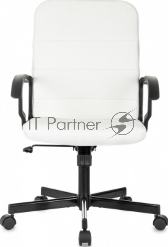 Кресло Бюрократ Triest белый эко.кожа крестов. металл черный